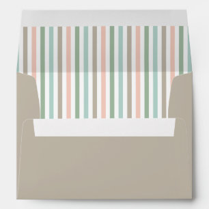 Seaside Pastels Stripe Lined Envelopes