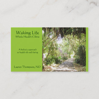 Seaside Path- Lime Green Business Card