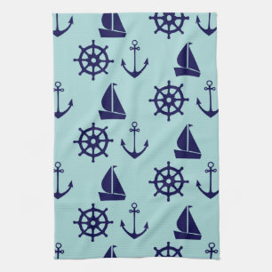 Seaside Pattern Kitchen Towel