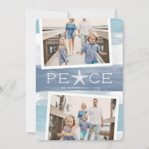 Seaside Peace   Holiday Photo Card