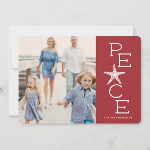 Seaside Peace   Holiday Photo Collage Card