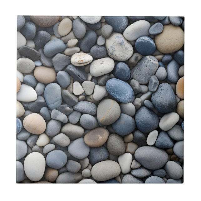Seaside Pebbles Ceramic Tile (Front)