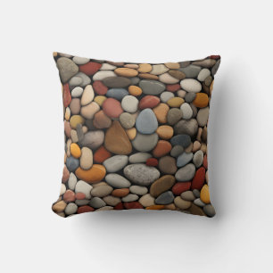 Seaside Pebbles Throw Pillow