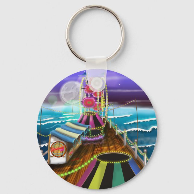 Seaside Peer Arcade Funfair Keychain (Front)