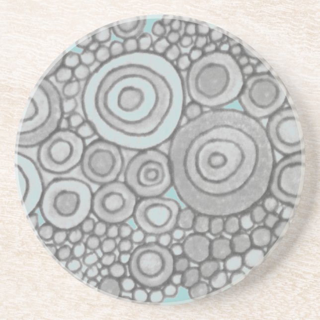 Seaside Poppy Sandstone Coaster (Front)