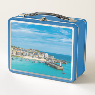 Seaside resort of St. Ives, Cornwall, UK Metal Lunch Box