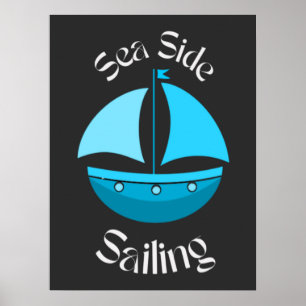 Seaside  Sailing  Poster