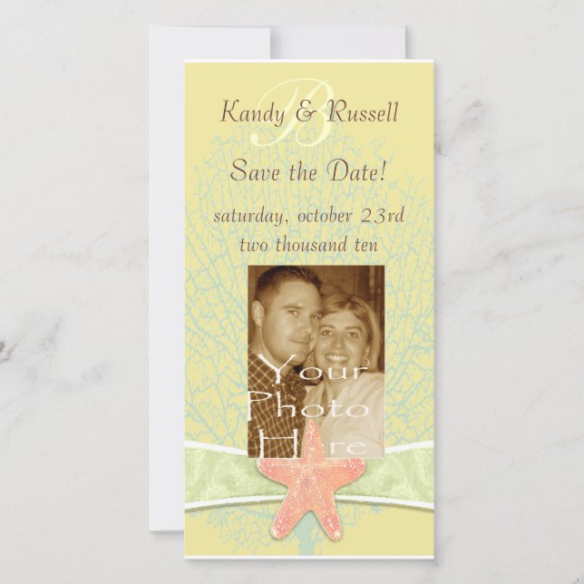 Seaside Save the Date Photocard (Front)