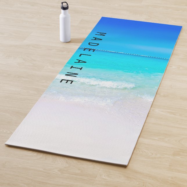 Seaside Scene Summer Ocean Beach Fitness Yoga Mat (In Situ)