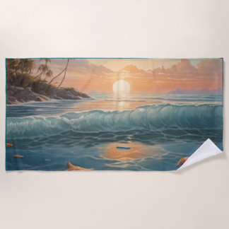  Seaside Serenity Beach Towel