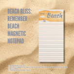 Seaside Serenity Magnetic Note Pad<br><div class="desc">Let the gentle rhythm of the waves inspire your daily notes with our Seaside Serenity Magnetic Note Pad. Featuring a tranquil beach scene complete with a sun-drenched umbrella and inviting chair, this charming pad brings vacation vibes directly to your kitchen. Effortlessly jot down grocery lists, quick reminders, or fleeting thoughts...</div>