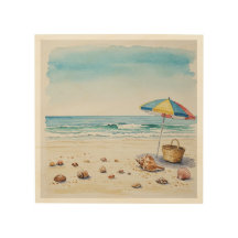 Seaside Serenity: Watercolor Beach Bliss