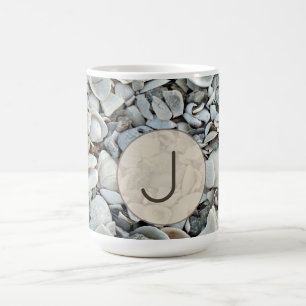 Seaside Shells Initial Mug Art