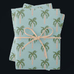 Seaside Soiree Palm Trees Blue Cute CUSTOM Wrapping Paper Sheet<br><div class="desc">Custom wrapping paper! Hand made art for you! Perfect for a seaside beachy bridal shower, bachelorette party, engagement party, or birthday. FULLY CUSTOMIZABLE! THANK YOU FOR SUPPORTING INDEPENDENT ARTISTS! All artwork and designs are created by me. I love to draw and paint! Thanks for shopping with me and supporting my...</div>