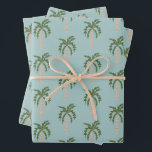 Seaside Soiree Palm Trees Blue Cute CUSTOM Wrapping Paper Sheet<br><div class="desc">Custom wrapping paper! Hand made art for you! Perfect for a seaside beachy bridal shower, bachelorette party, engagement party, or birthday. FULLY CUSTOMIZABLE! THANK YOU FOR SUPPORTING INDEPENDENT ARTISTS! All artwork and designs are created by me. I love to draw and paint! Thanks for shopping with me and supporting my...</div>