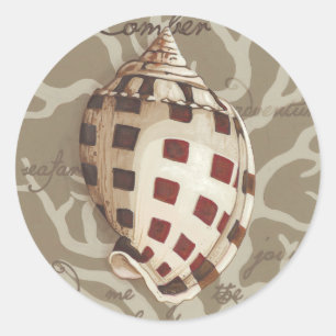Seaside Sonnet I Classic Round Sticker