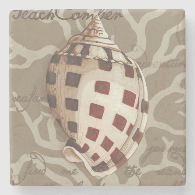 Seaside Sonnet I Stone Coaster (Front)