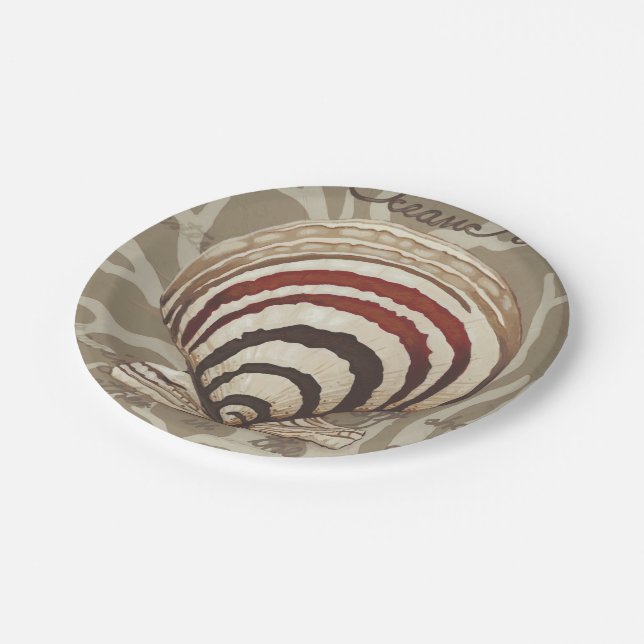 Seaside Sonnet II Paper Plate (Angled)
