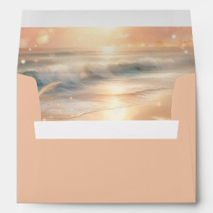 Seaside Sparkle and Sunset Dreams Wedding Envelope