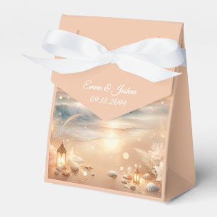Seaside Sparkle and Sunset Dreams Wedding Favor Box