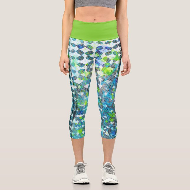 Seaside Storm Capri Leggings (Front)