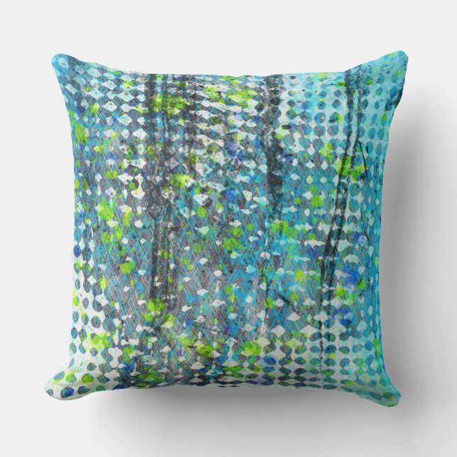 Seaside Storm Throw Pillow (Front)