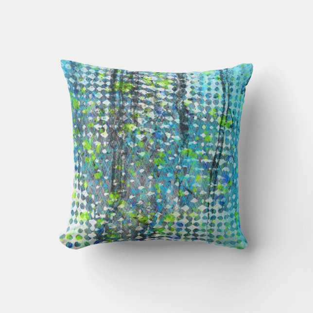 Seaside Storm Throw Pillow (Front)