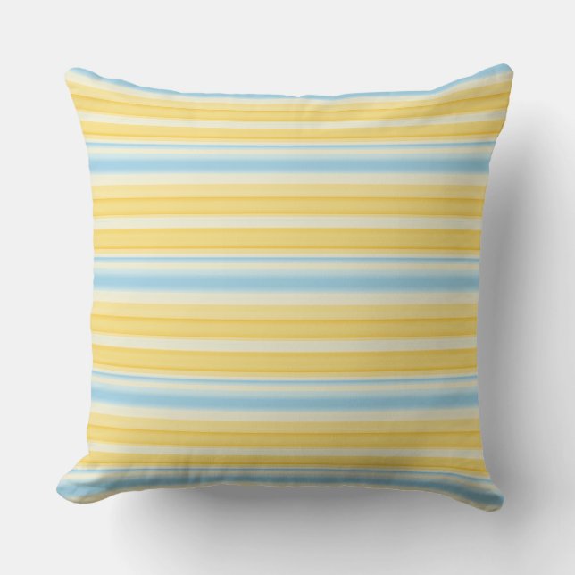 Seaside Stripes 01 Throw Pillow (Front)