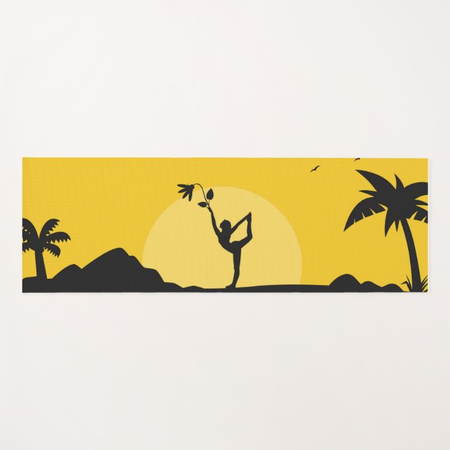 Seaside Sundown Stretch Yoga Mat (Front (Horizontal))