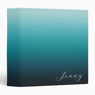 Seaside Teal Gradient Binder