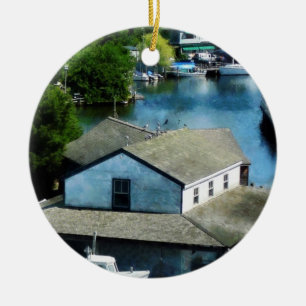 Seaside Town Ceramic Ornament