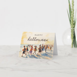 Seaside Trick-or-Treat – Coastal Halloween Card