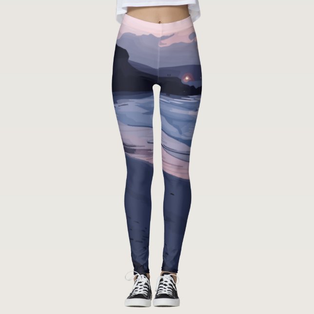 Seaside Twilight Leggings (Front)