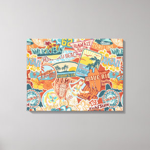 Seaside Vacation Waikiki Bay Hawaii Canvas Print