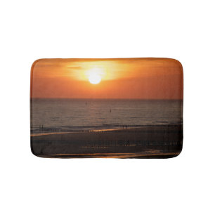 Seaside views sunset bath mat