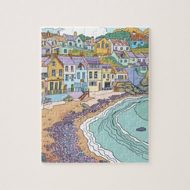Seaside Village Jigsaw Puzzle (Vertical)