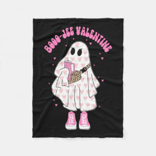 Season Cute Ghost Valentine Costume Boujee Boo-jee Fleece Blanket