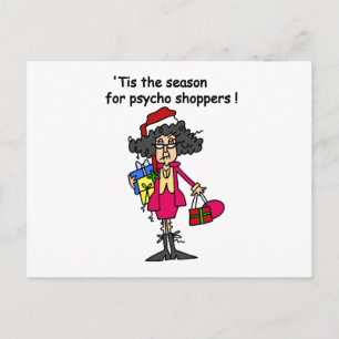 Season For Psycho Shoppers Postcard