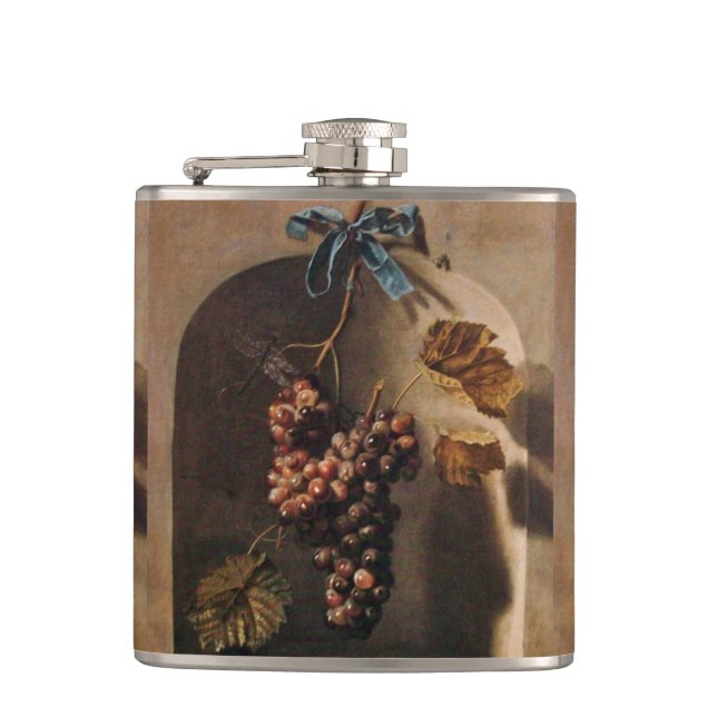 SEASON FRUITS,PROSPERITY/GRAPES,GRAPE VINES,Yellow Hip Flask (Front)