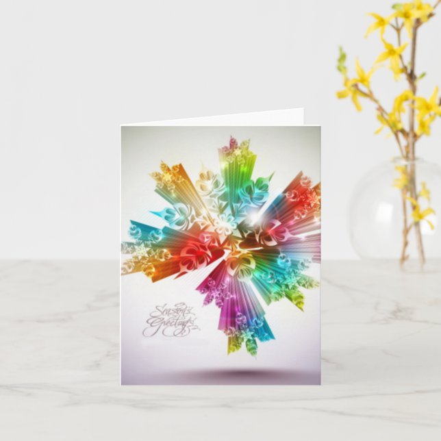 Season greetings card (Yellow Flower)