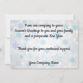 Season Greetings non religious christmas business Holiday Card