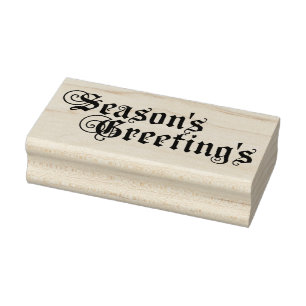 Season Greetings Rubber Stamp