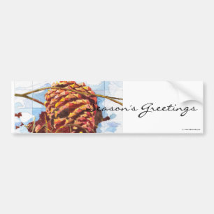 season-greetings, Season's Greetings, www.mikan... Bumper Sticker