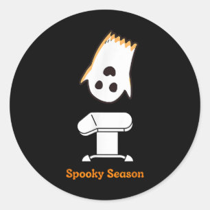 Season Halloween Cute Ghost Gymnast Vault Gymnasti Classic Round Sticker