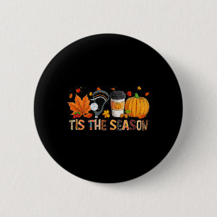 Season Leopard Pumpkin Lacrosse Halloween Fall Lea 2 Inch Round Button