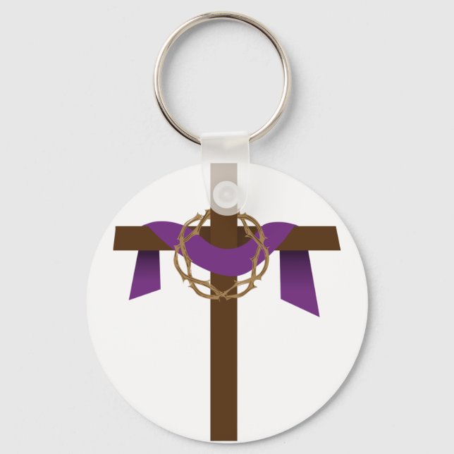 Season Of Lent Cross Keychain (Front)