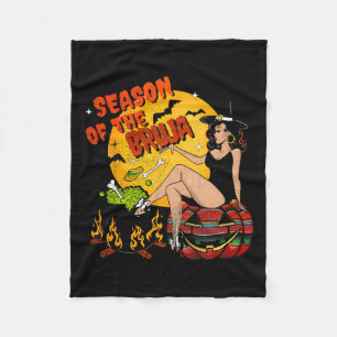 Season Of The Bruja Halloween Fleece Blanket
