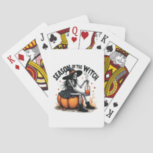 Season Of the Witch Spooky Hallowee Wtich Playing Cards