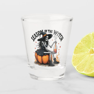 Season Of the Witch Spooky Hallowee Wtich  Shot Glass