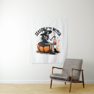 Season Of the Witch Spooky Hallowee Wtich  Tapestry